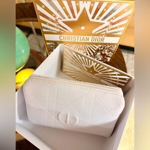 Dior Cosmetic Case. White with White accents. In 2025 Holiday Box. GWP. NEW
